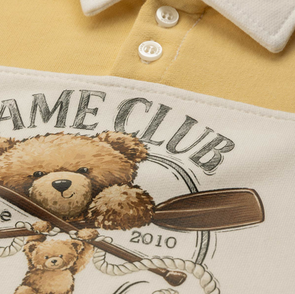 Conjunto Infantil Algodão Amarelo Listrado Blusa Dame Club Short - Dame