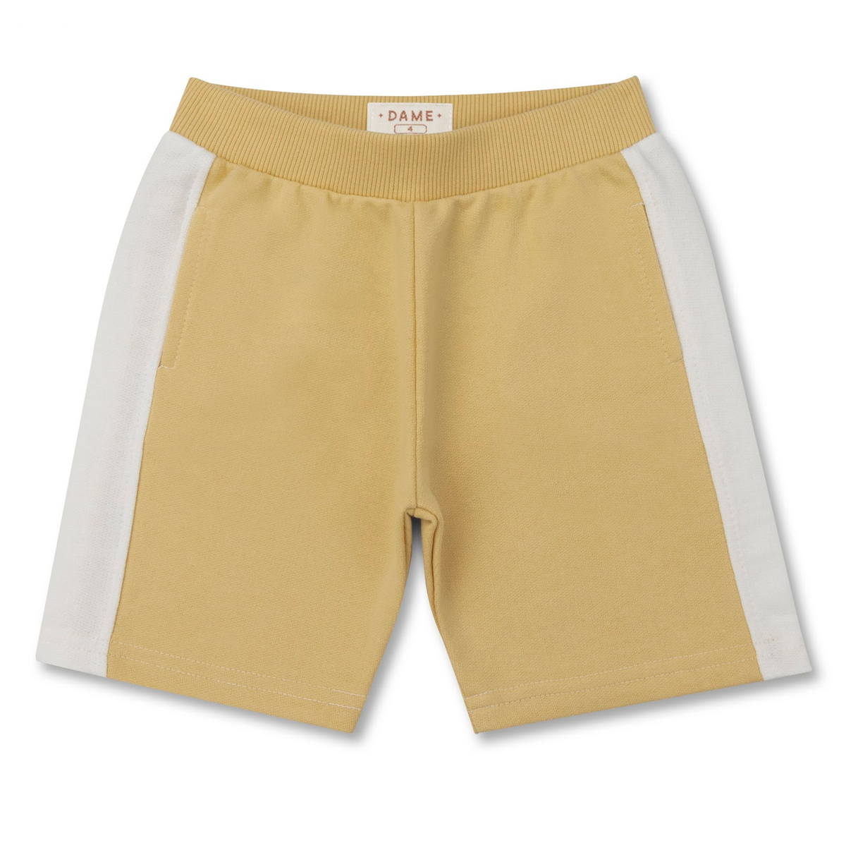 Conjunto Infantil Algodão Amarelo Listrado Blusa Dame Club Short - Dame