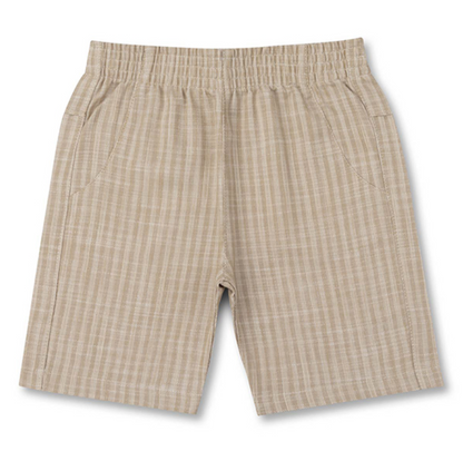 Bermuda Infantil Off White Algodão Listrado - Dame