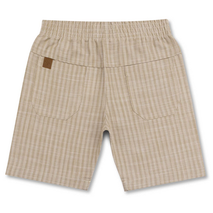 Bermuda Infantil Off White Algodão Listrado - Dame