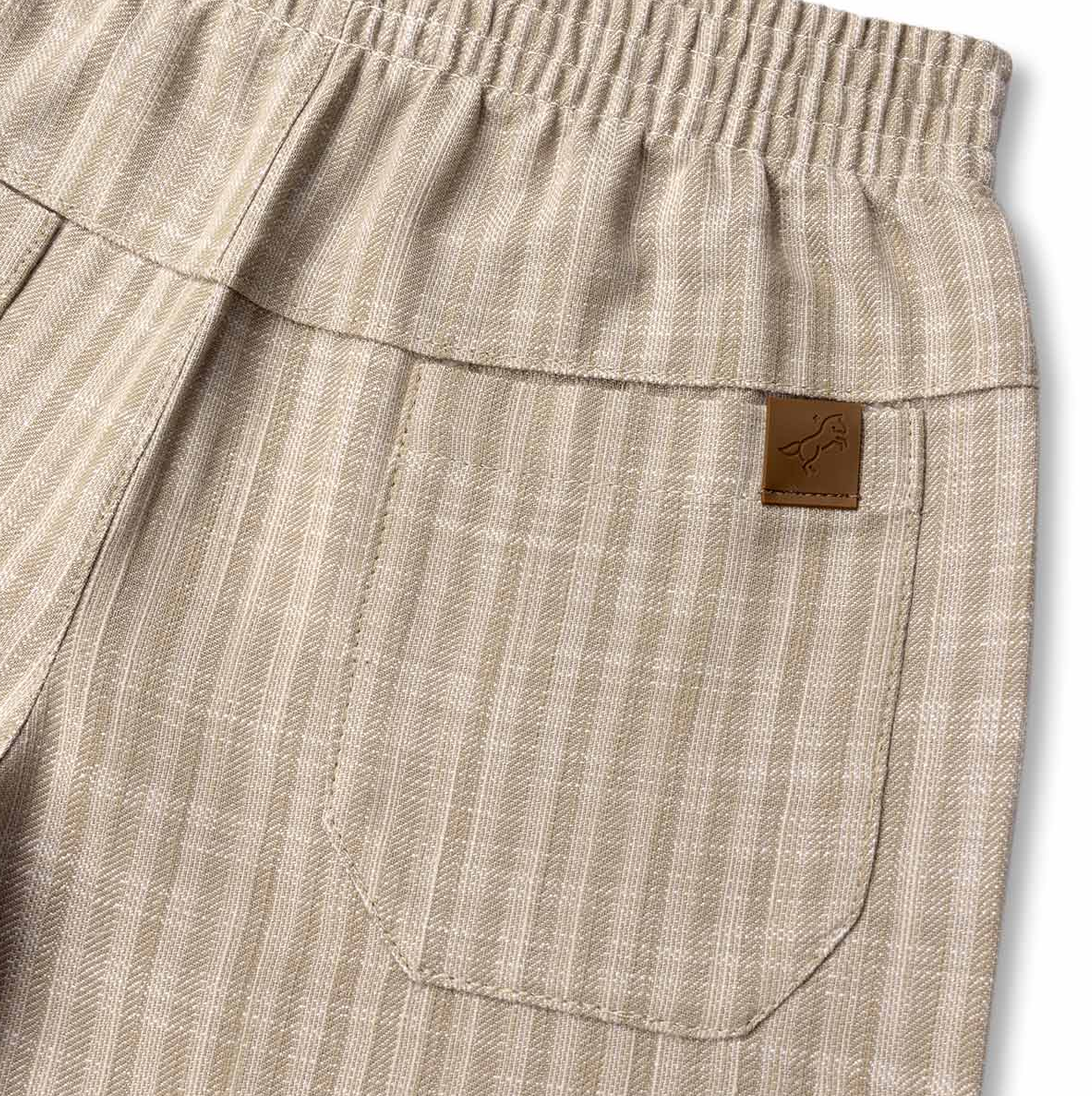 Bermuda Infantil Off White Algodão Listrado - Dame