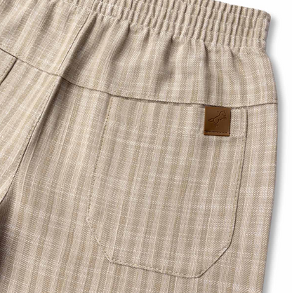 Bermuda Infantil Off White Algodão Listrado - Dame