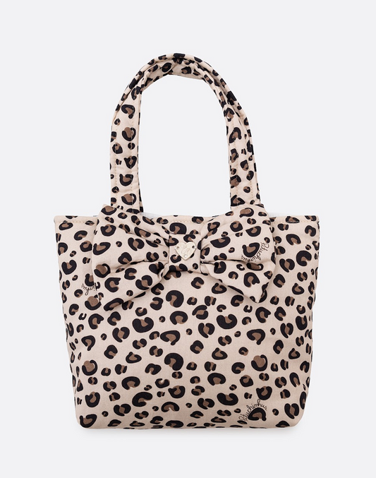 Bolsa Puffer Infantil Estampa de Onçinha com Laço - Pituchinhus
