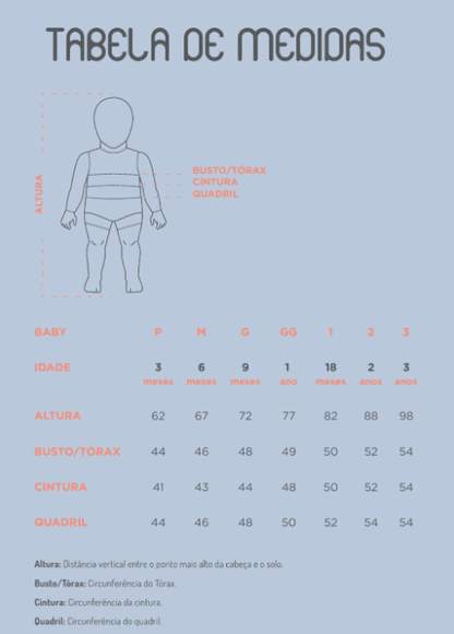 Conjunto Infantil Bata Cerejinha e Shorts Sarja Acetinada - Beabá