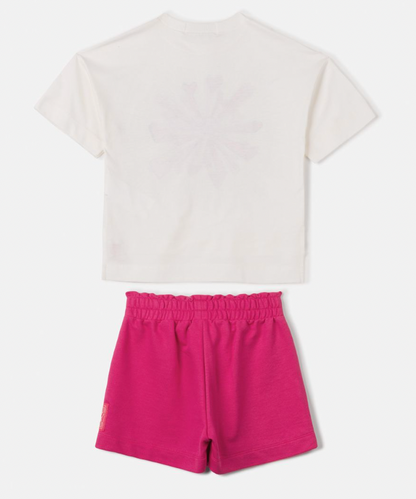 Conjunto blusa e shorts rosa Animê