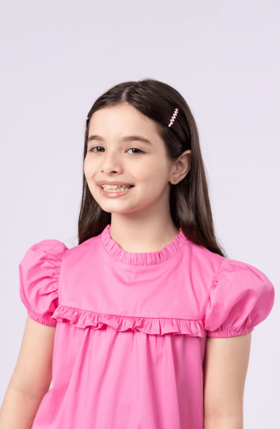 Vestido com babado e recorte Beabá - Gracia