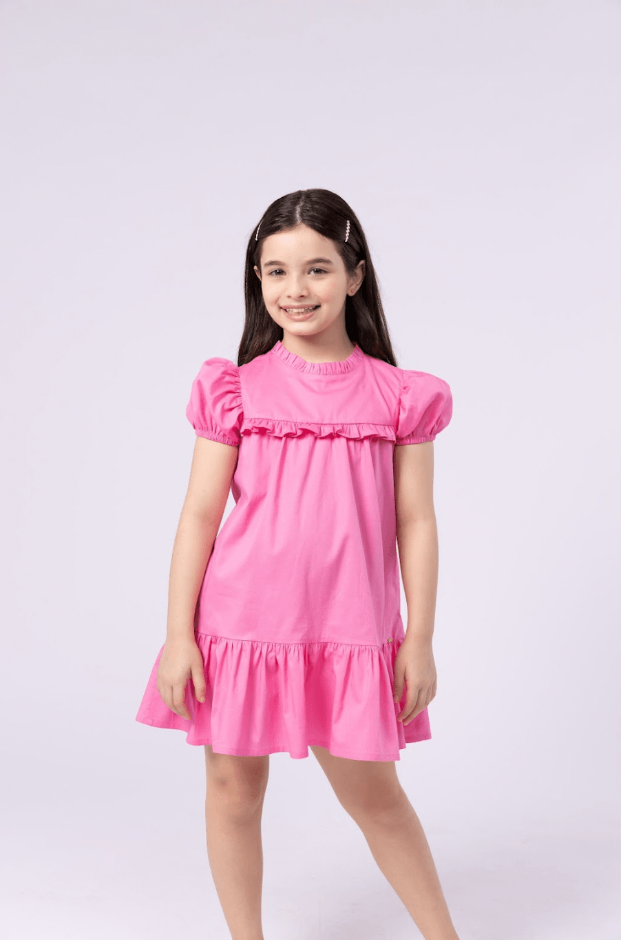 Vestido com babado e recorte Beabá - Gracia