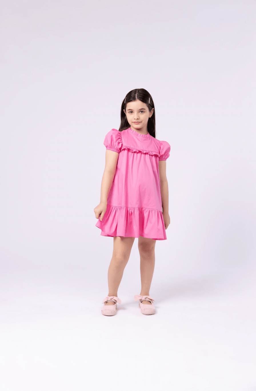 Vestido com babado e recorte Beabá - Gracia