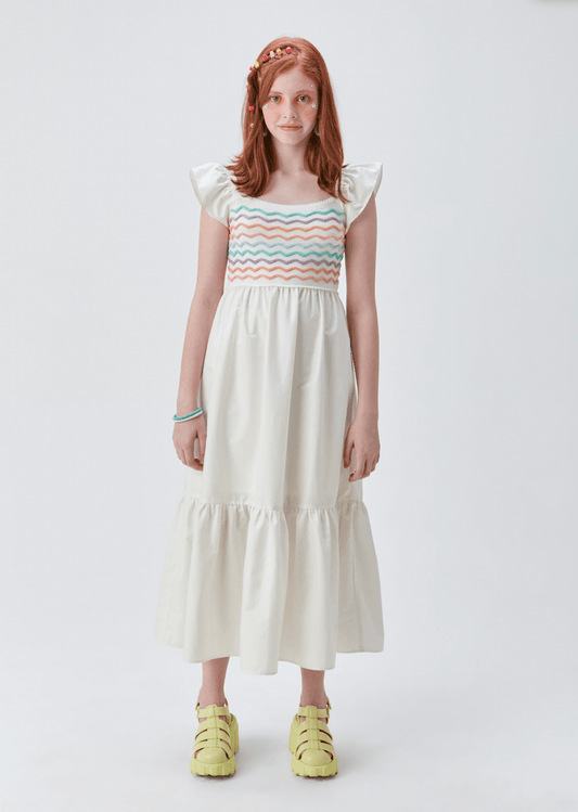Vestido Midi Tricot e Tricoline Two In - Gracia