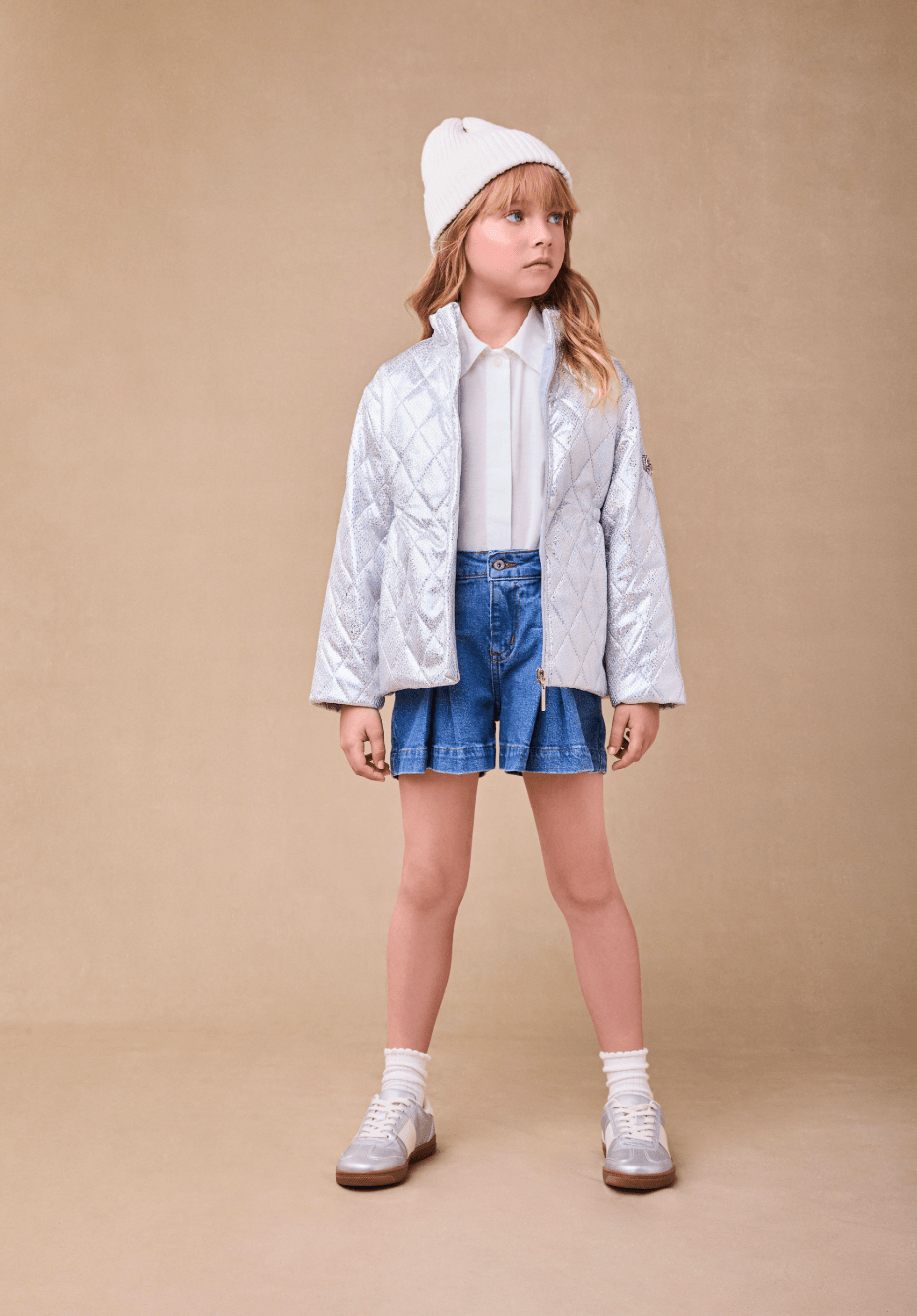 Jaqueta Puffer Metalizada - Animê - Gracia