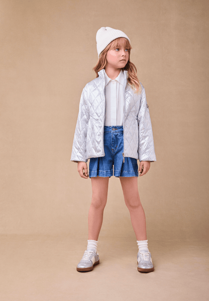 Jaqueta Puffer Metalizada - Animê - Gracia