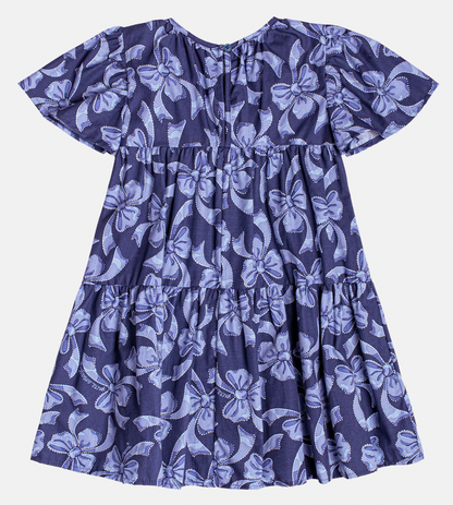 Vestido Infantil Laços Blue - Momi