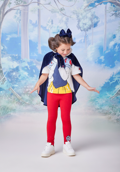 Conjunto Infantil Branca de Neve com Capa - Animê