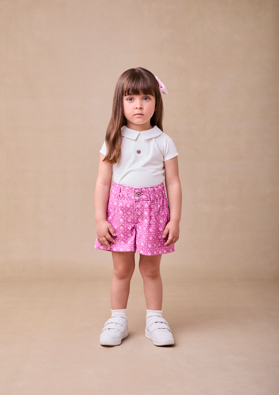 Conjunto Infantil Jaqueta, Blusa e Bermuda Corações Trancados - Animê