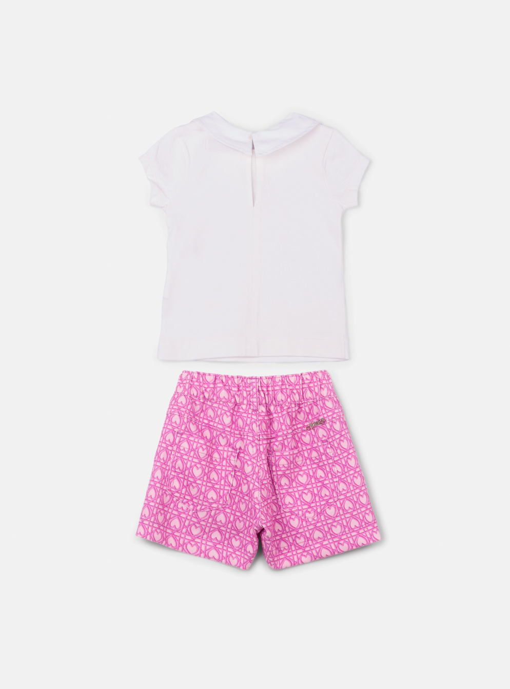 Conjunto Infantil Jaqueta, Blusa e Bermuda Corações Trancados - Animê