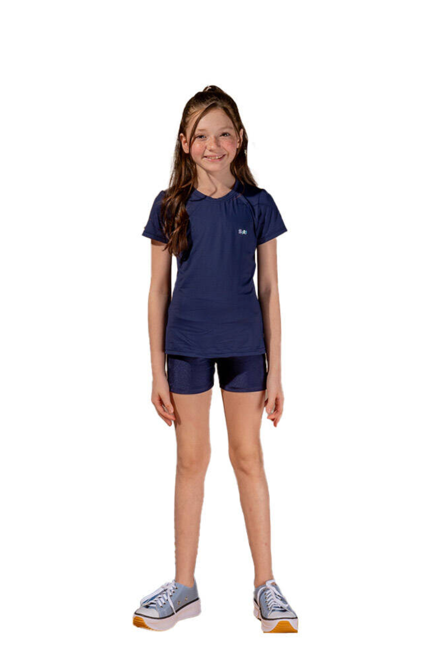 Blusa Infantil Maria New Trip Marinho - Siri Sport