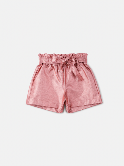 Shorts Infantil Metalizado Clássico Rose - Animê