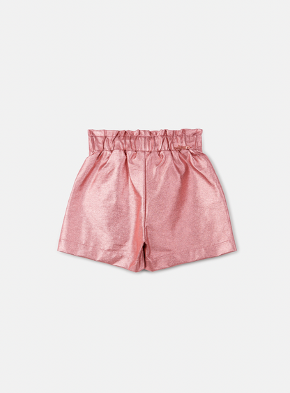 Shorts Infantil Metalizado Clássico Rose - Animê