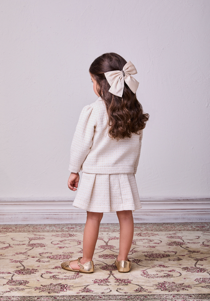 Conjunto Infantil Blusa e Saia-shorts Tweed - Animê