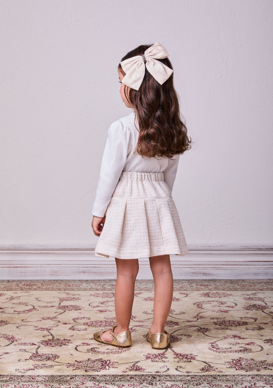 Conjunto Infantil Blusa e Saia-shorts Tweed - Animê