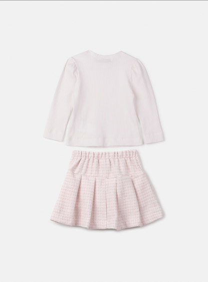 Conjunto Infantil Blusa e Saia-shorts Tweed - Animê
