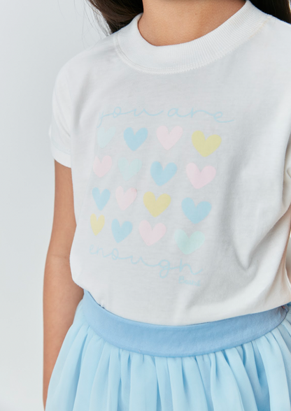 Conjunto Infantil Blusa de Algodão e Saia em Tulê com Camadas Azul - Beabá