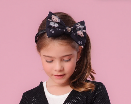 Arquinho Infantil Laço Puffer Ursas e Laços - Pituchinhus