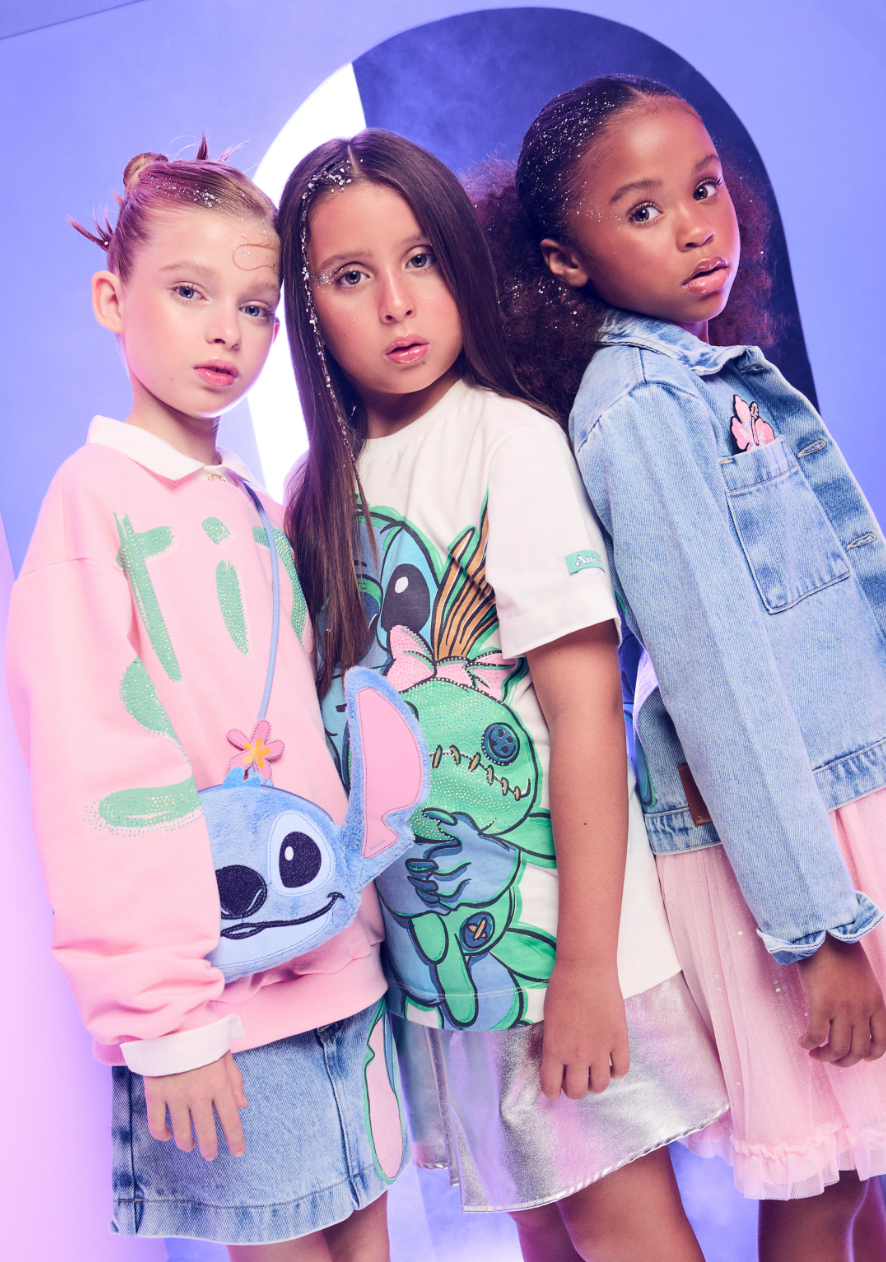 Casaco de Moletom Infantil Stitch Blossom - Animê