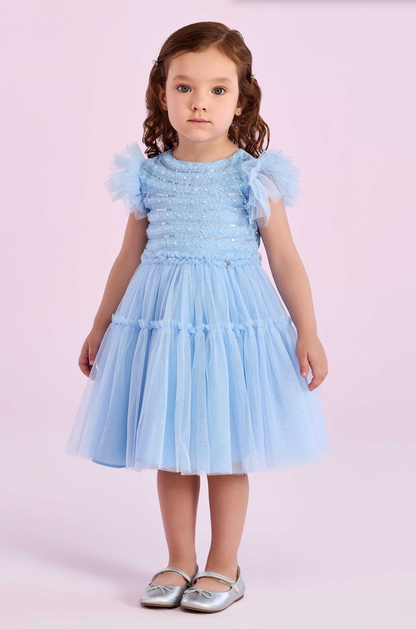 Vestido Infantil de Festa Squad Blue - Petit Cherie