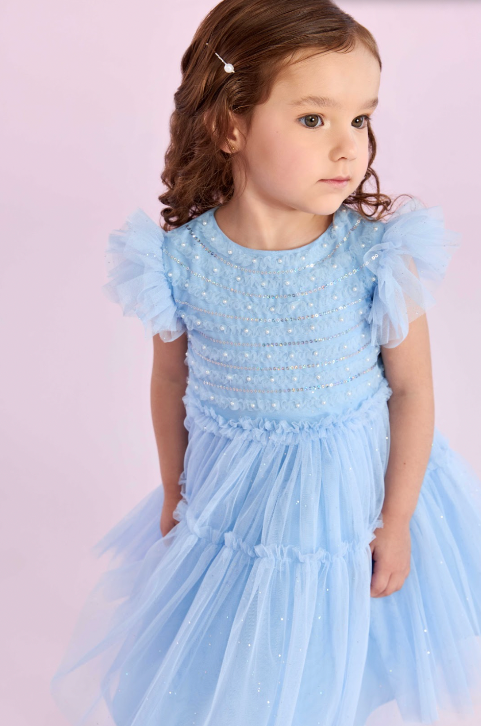 Vestido Infantil de Festa Squad Blue - Petit Cherie