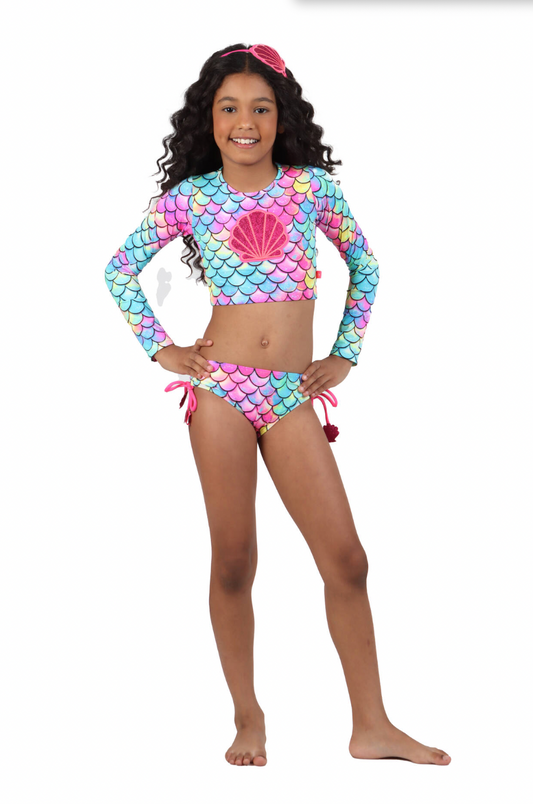 Biquíni Infantil Cropped ML Jessica Mermaid - Siri Kids