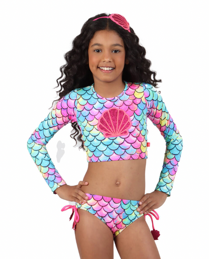 Biquíni Infantil Cropped ML Jessica Mermaid - Siri Kids
