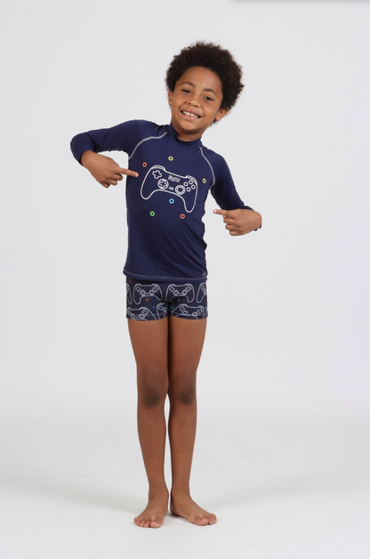 Conjunto Infantil Blusa Proteção UV e Sunga Lucca Play - Siri Kids