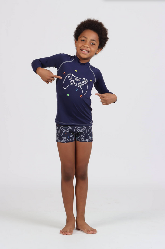 Conjunto Infantil Blusa Proteção UV e Sunga Lucca Play - Siri Kids