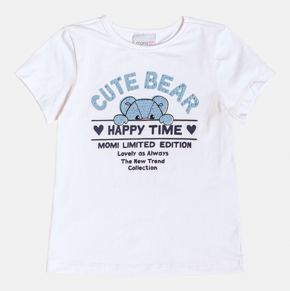 Conjunto Infantil Cute Bear Blusa MC e Shorts - Momi