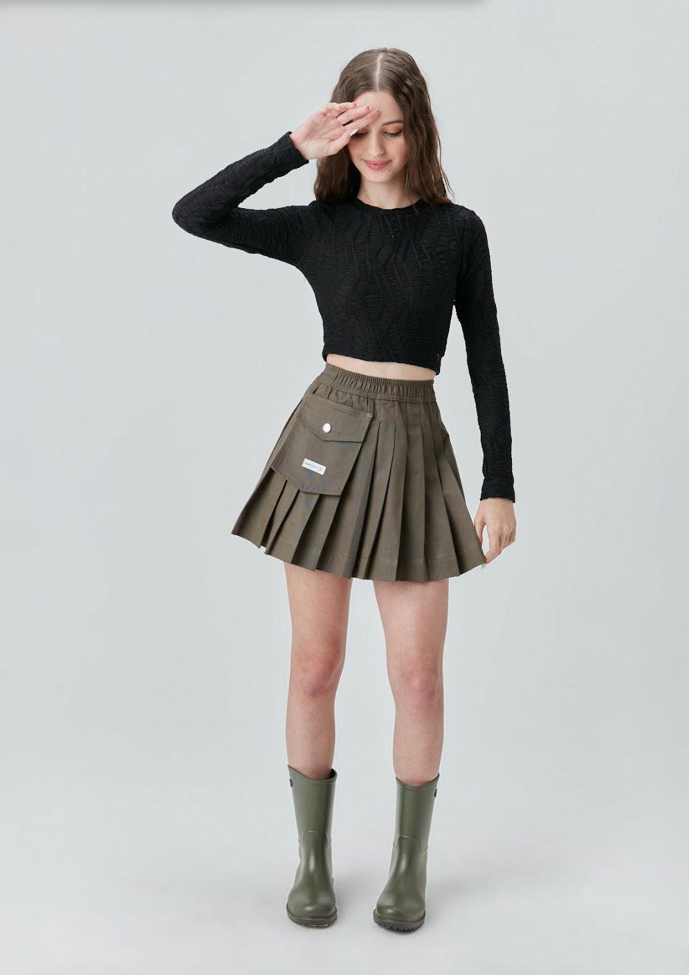 Saia-shorts Teen Sarja Pregas College Caqui - Two In