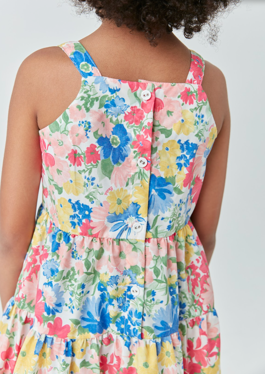 Vestido Infantil Tricoline Floral Rodado - Beabá