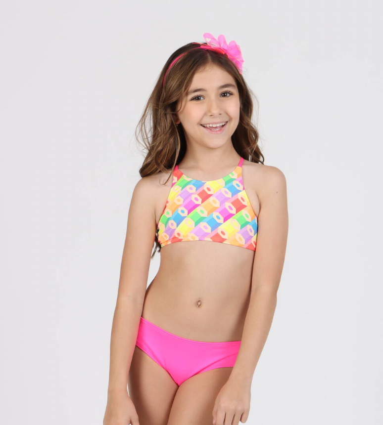 Biquíni Infantil Cropped Tati Colorir - Siri Kids
