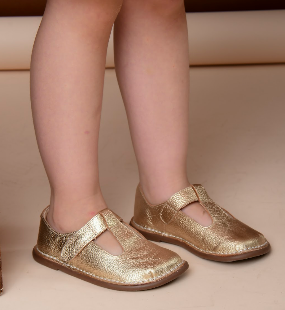 Sapato Infantil Couro Colegial Dore - Petit Cheval