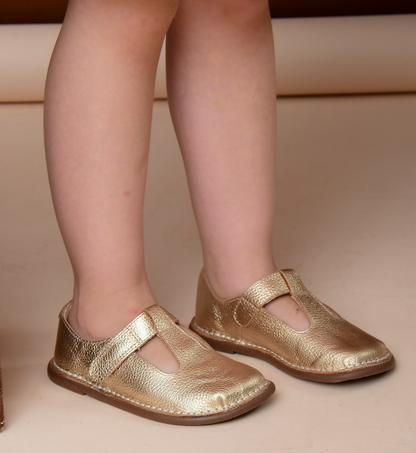 Sapato Infantil Couro Colegial Dore - Petit Cheval