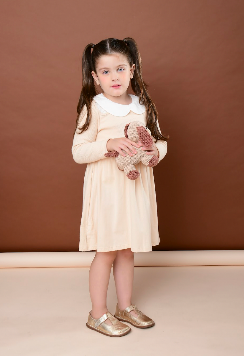 Sapato Infantil Couro Colegial Dore - Petit Cheval
