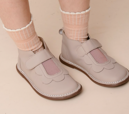 Bota Infantil Couro Bem-Me-Quer Rose - Petit Cheval