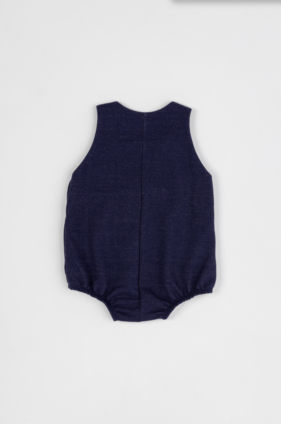 Romper Bebê Moletinho Fofinho Bolso Xadrez Marinho - Um Mais Um