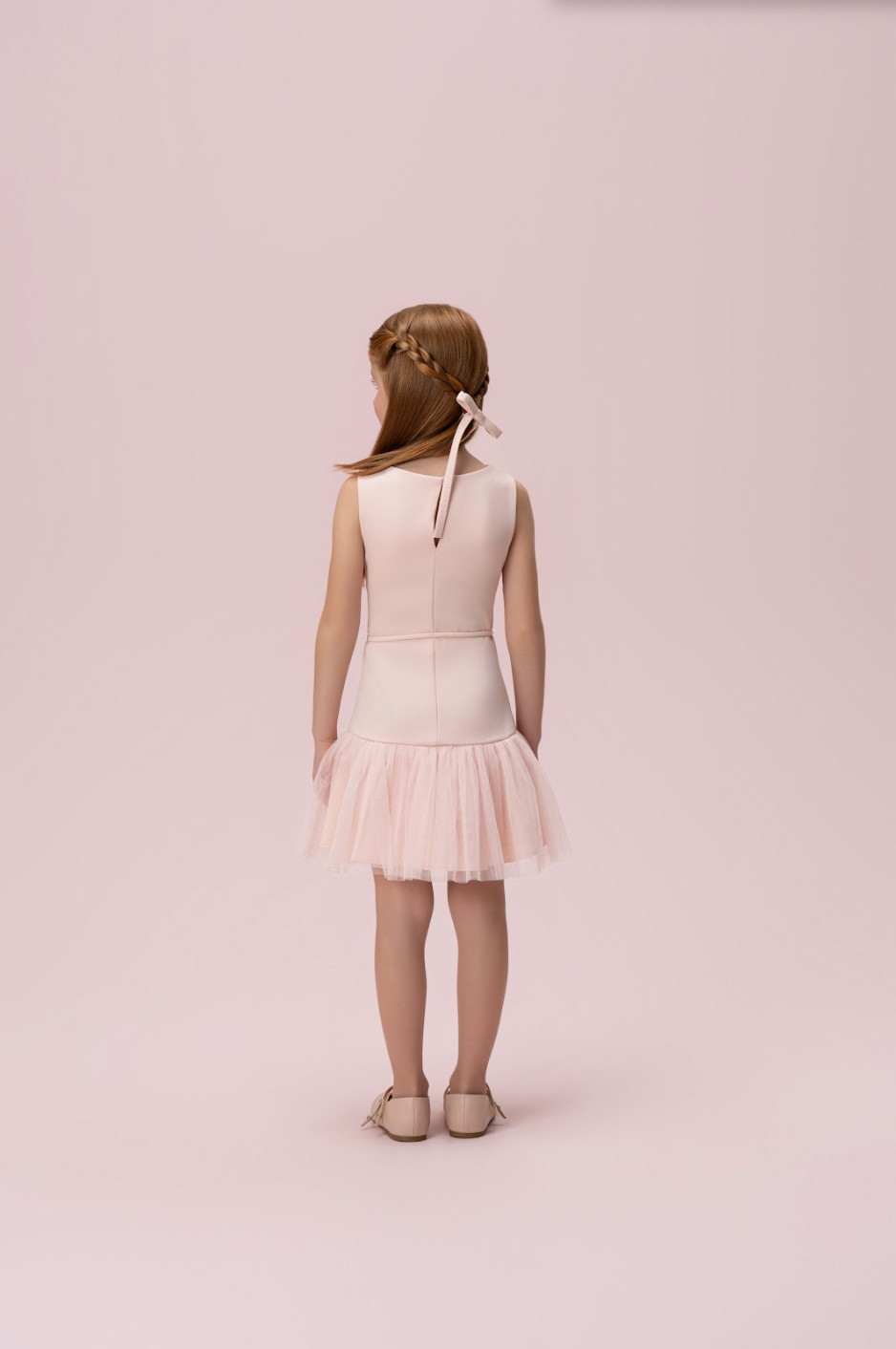 Vestido Infantil Afaiataria com Laço e Tule - Petit Cherie