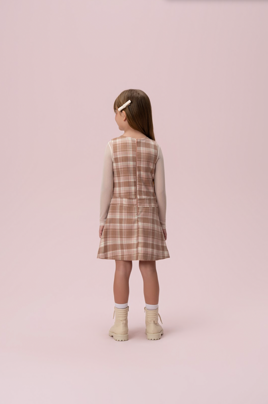Vestido Infantil Alfaiataria com Cinto - Petit Cherie
