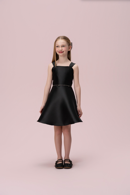 Vestido Infantil Zibeline com Cinto de Corrente - Petit Cherie