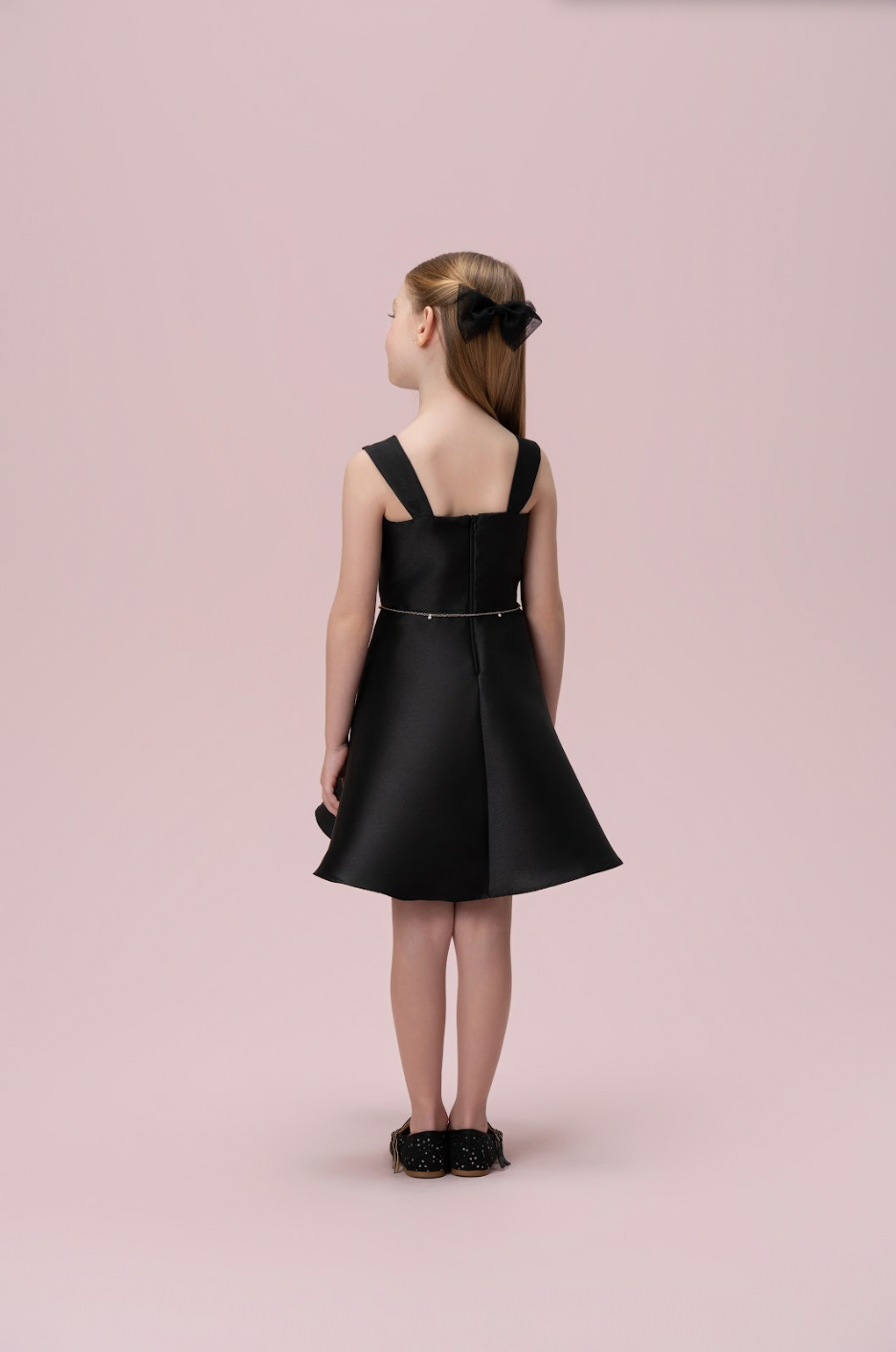 Vestido Infantil Zibeline com Cinto de Corrente - Petit Cherie