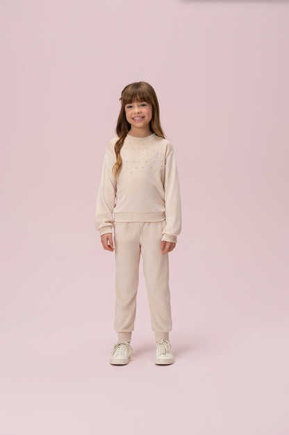 Conjunto Infantil Plush com Pérolas - Petit Cherie
