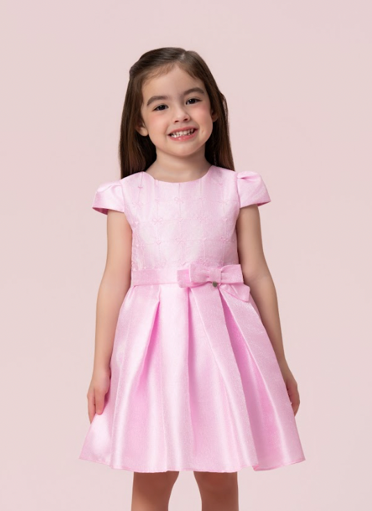 Vestido Infantil Rosa - Petit Cherie