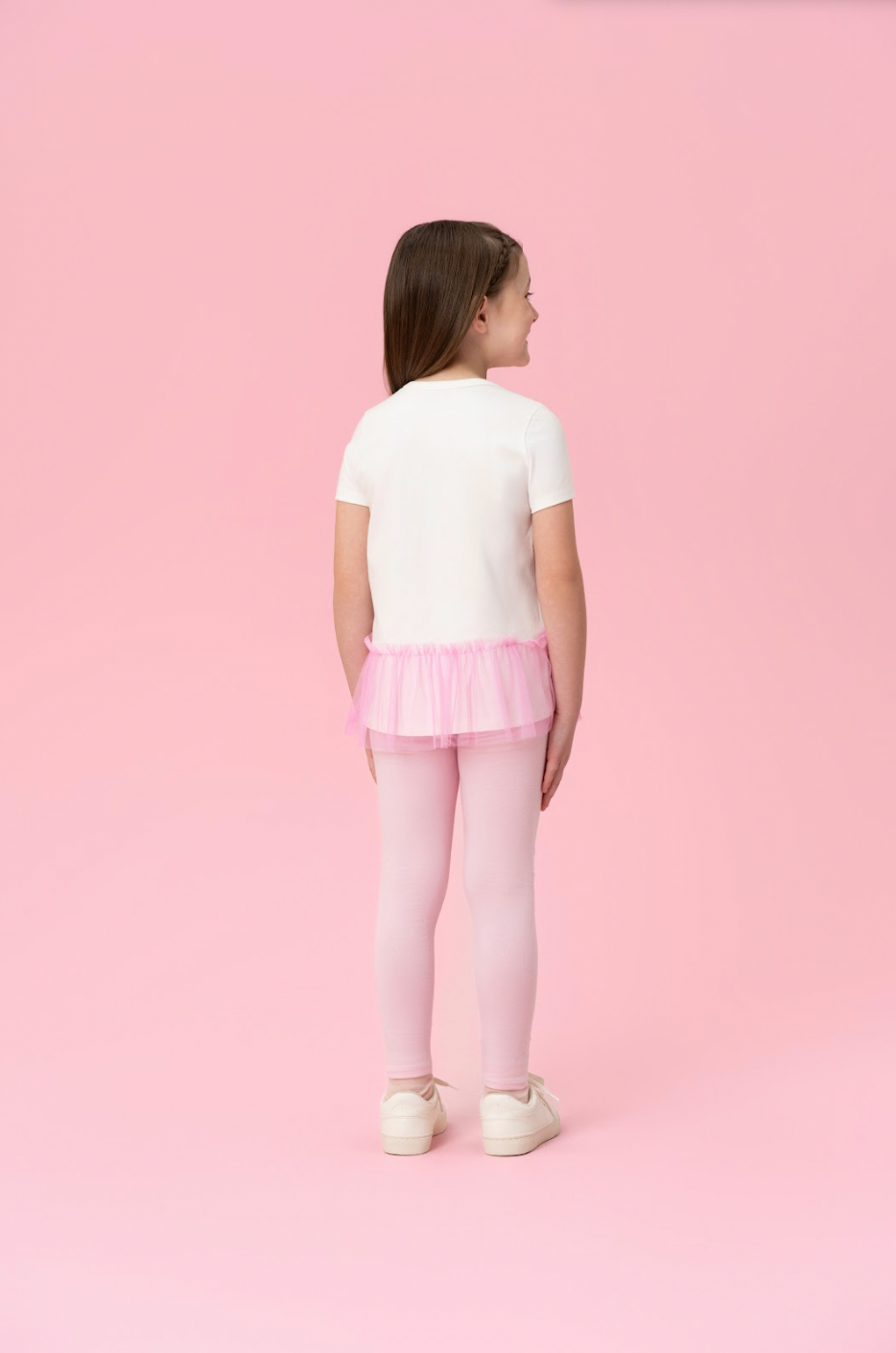 Conjunto Infantil Blusa Flor Tule e Legging - Mon Sucre